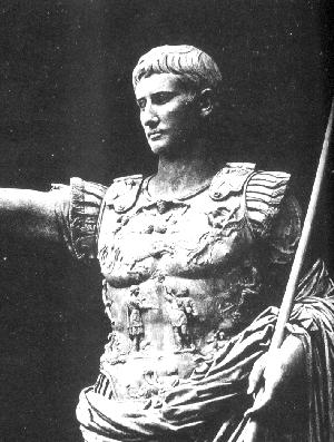 Augusto di Prima Porta, marmo di 2,04 m., 14-29 d.C., Musei Vaticani